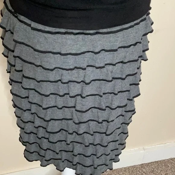 Weston Wear Black and Gray Layered Ruffle Dress - Picture 8 of 10